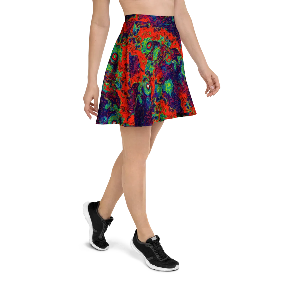 Inferno Ripple on Skater Skirt — Right