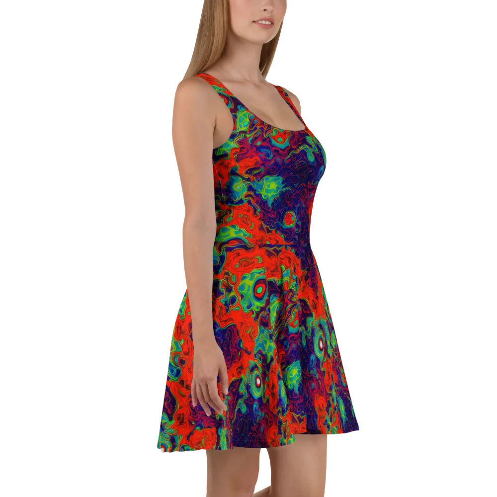 Inferno Ripple on Skater Dress — Right