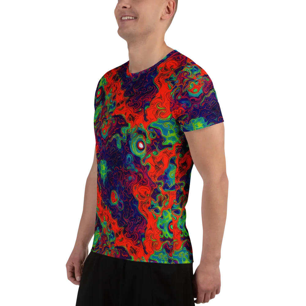 Inferno Ripple on Men's Athletic T-Shirt — Left