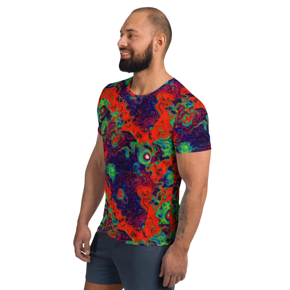 Inferno Ripple on Men's Athletic T-Shirt — Left