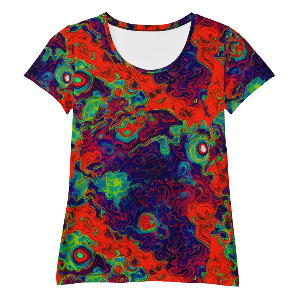 Inferno Ripple on Women's Athletic T-Shirt — Front