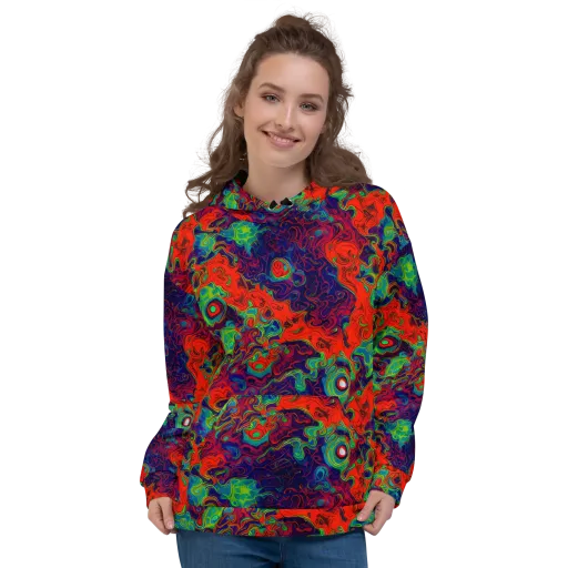 Inferno Ripple on a Hoodie