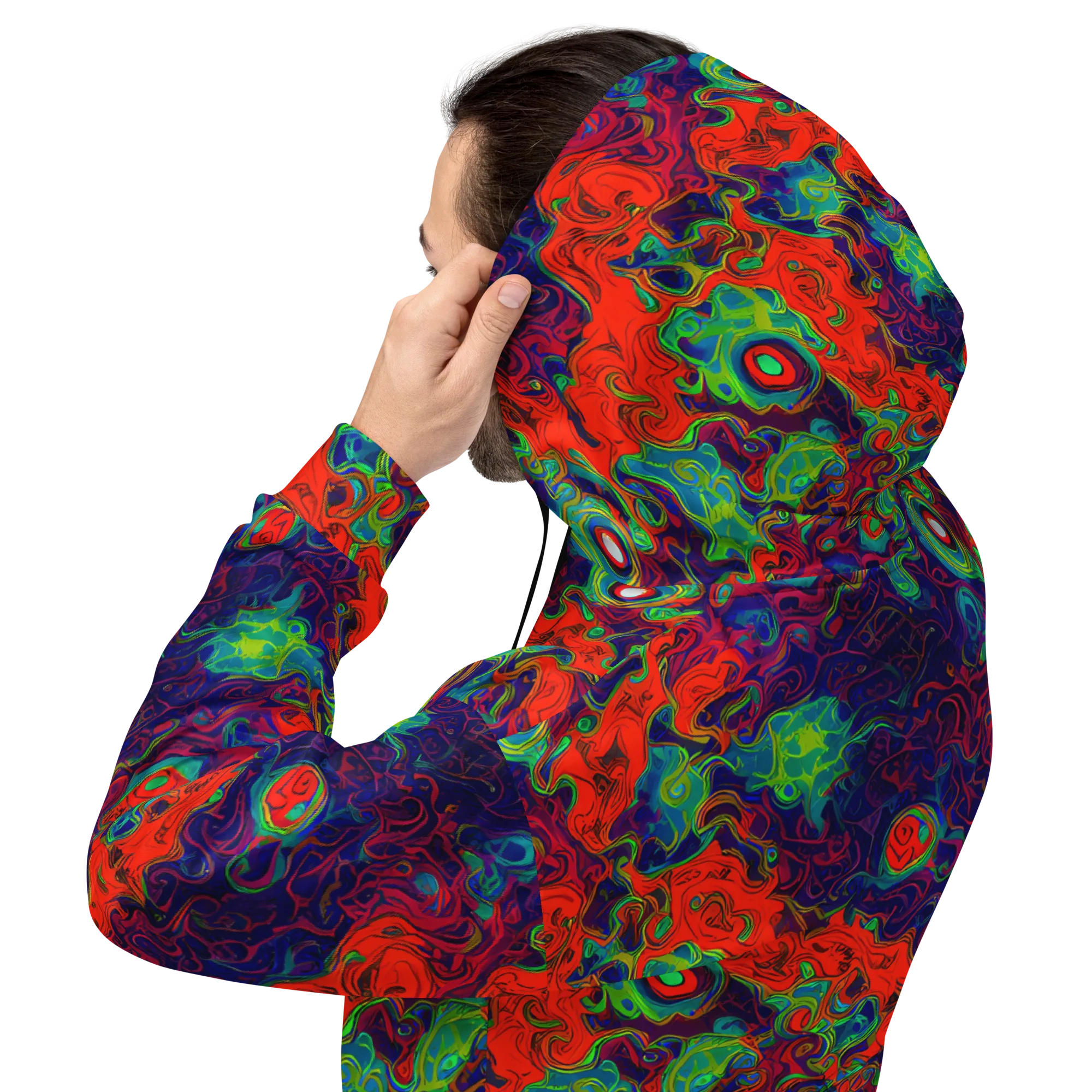 Inferno Ripple on Hoodie — Back