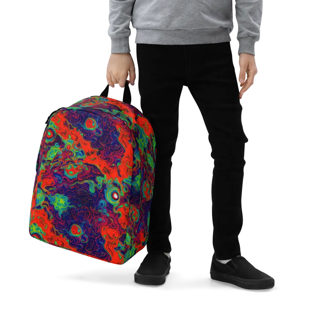 Inferno Ripple on Minimalist Backpack — Zoomed-in