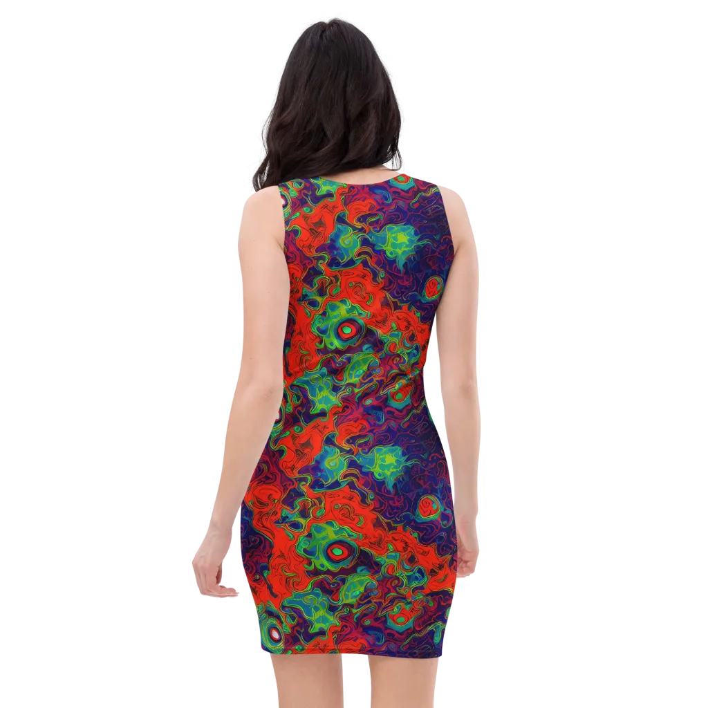 Inferno Ripple on Bodycon Dress — Back