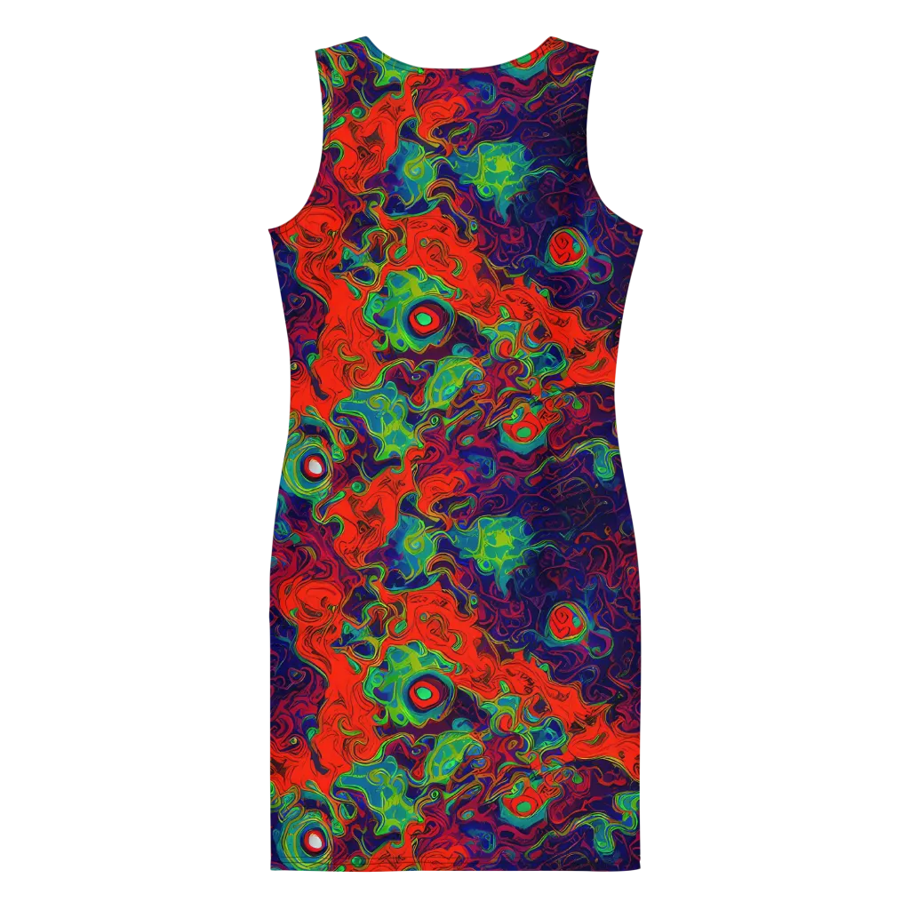 Inferno Ripple on Bodycon Dress — Back