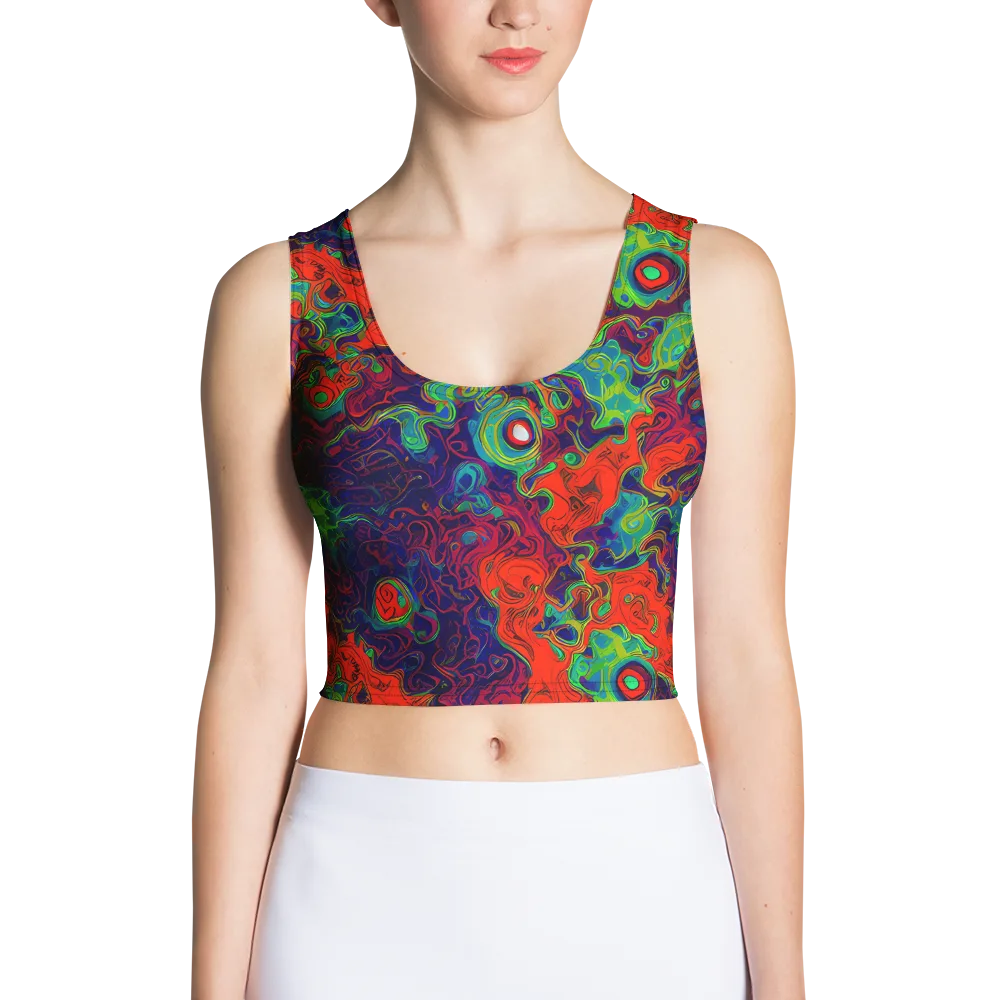 Inferno Ripple on Crop Top — Front
