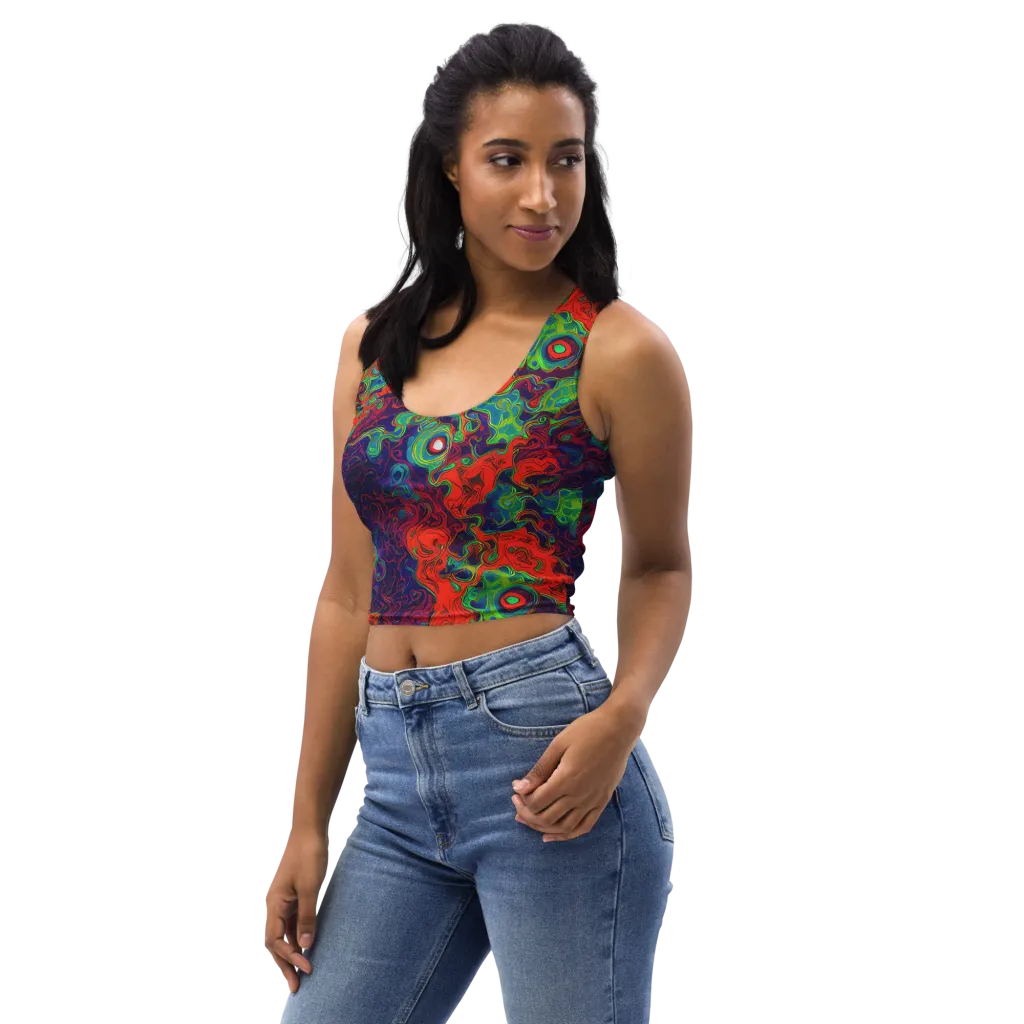 Inferno Ripple on Crop Top — Left Front
