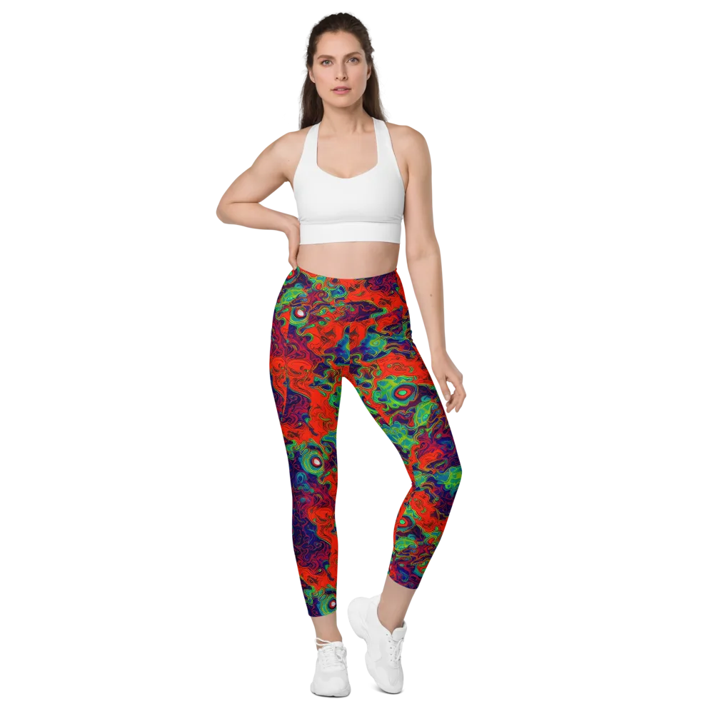 Inferno Ripple on Leggings with Pockets — Front