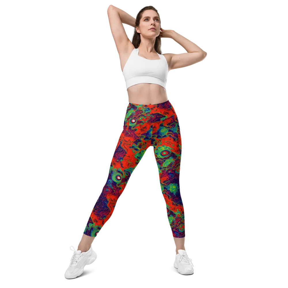 Inferno Ripple on Leggings with Pockets — Front