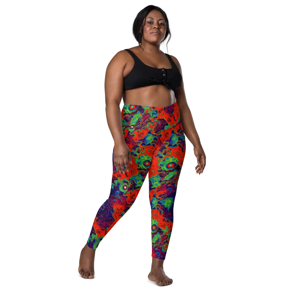 Inferno Ripple on Leggings with Pockets — Front