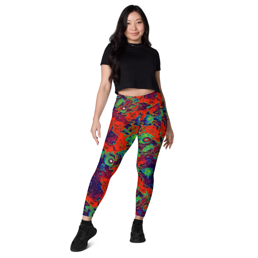 Inferno Ripple on Leggings with Pockets — Front