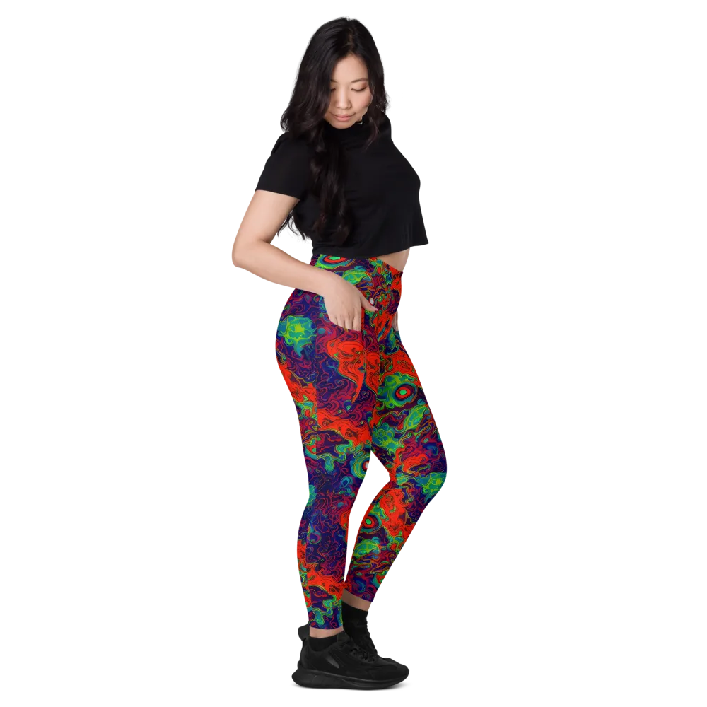 Inferno Ripple on Leggings with Pockets — Right