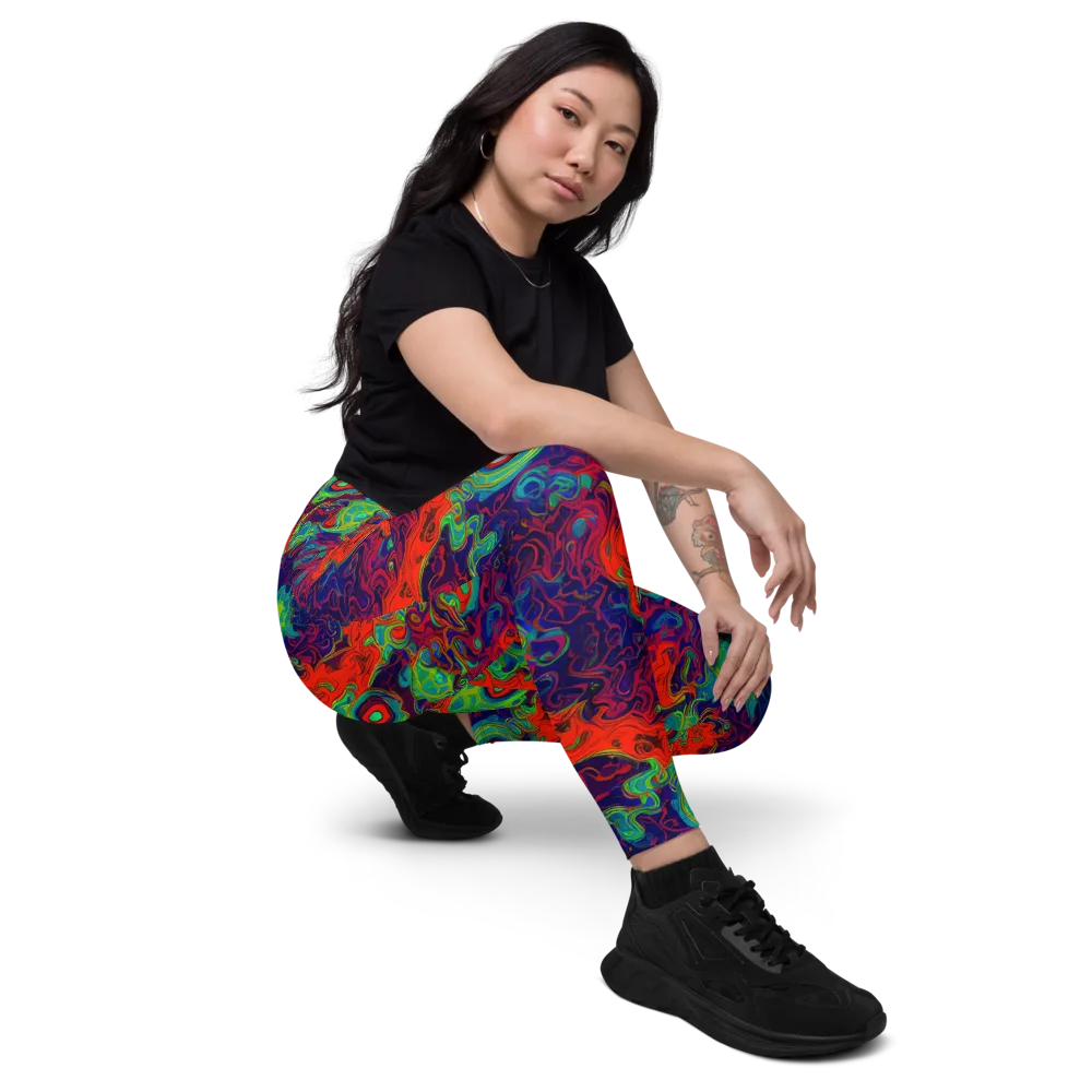 Inferno Ripple on Leggings with Pockets — Right Front