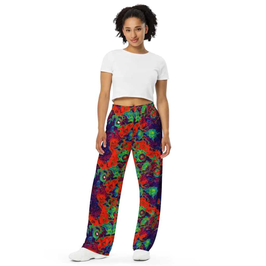 Inferno Ripple on Wide-Leg Pants — Front