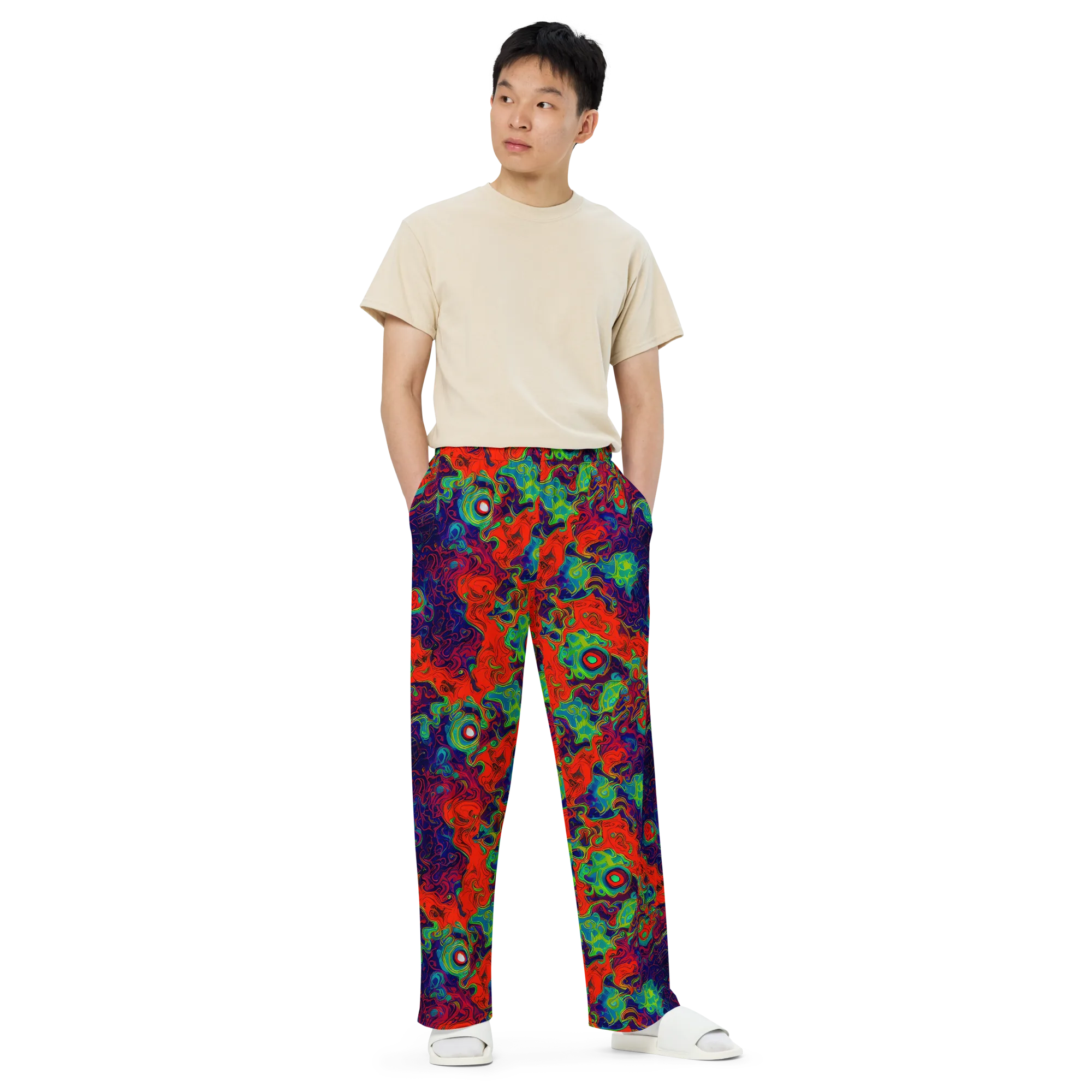 Inferno Ripple on Wide-Leg Pants — Front