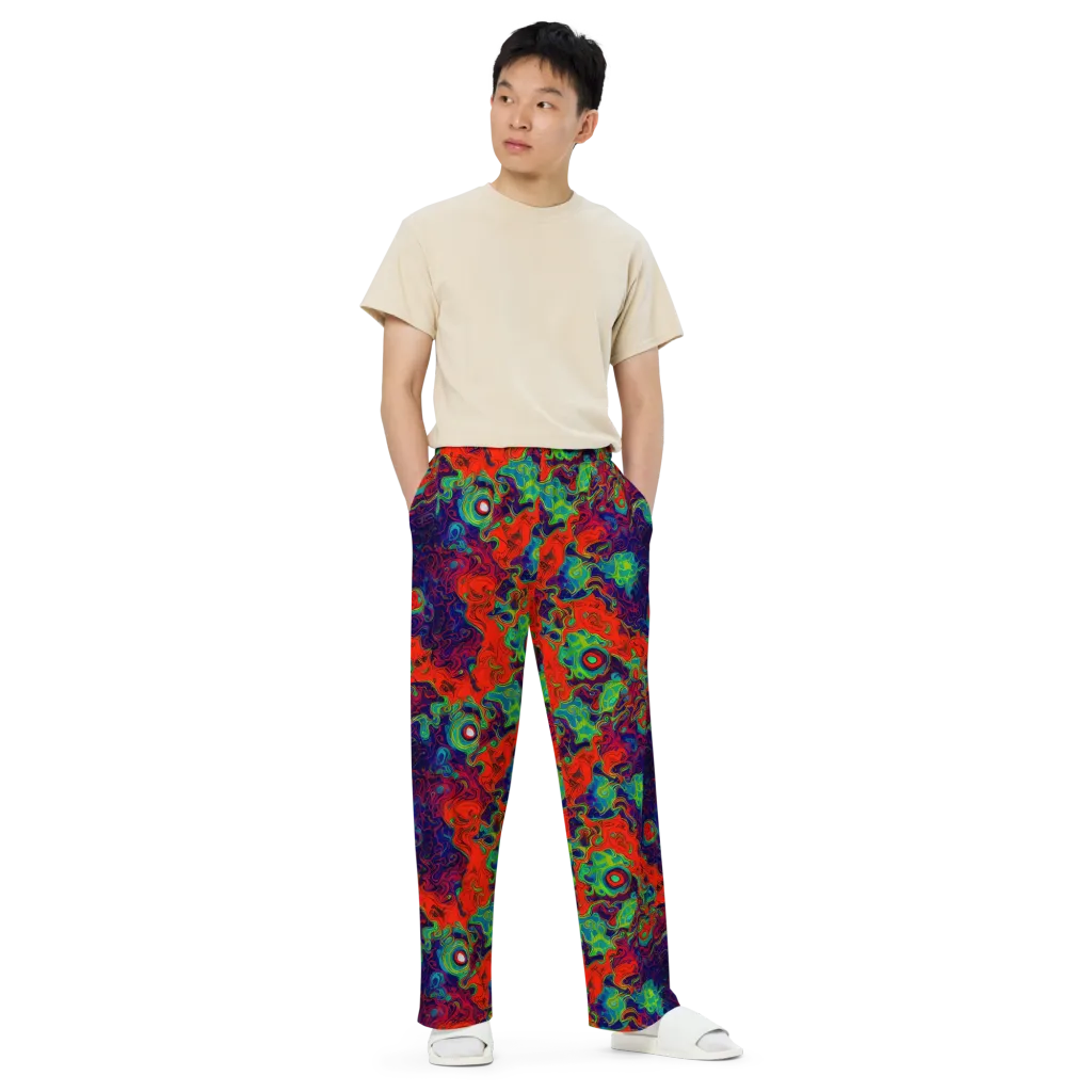 Inferno Ripple on Wide-Leg Pants — Front