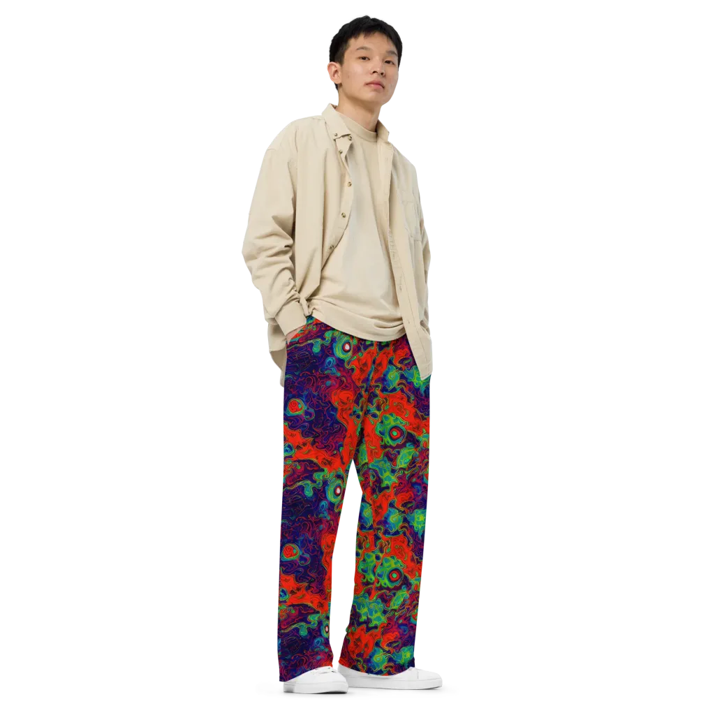 Inferno Ripple on Wide-Leg Pants — Right Front