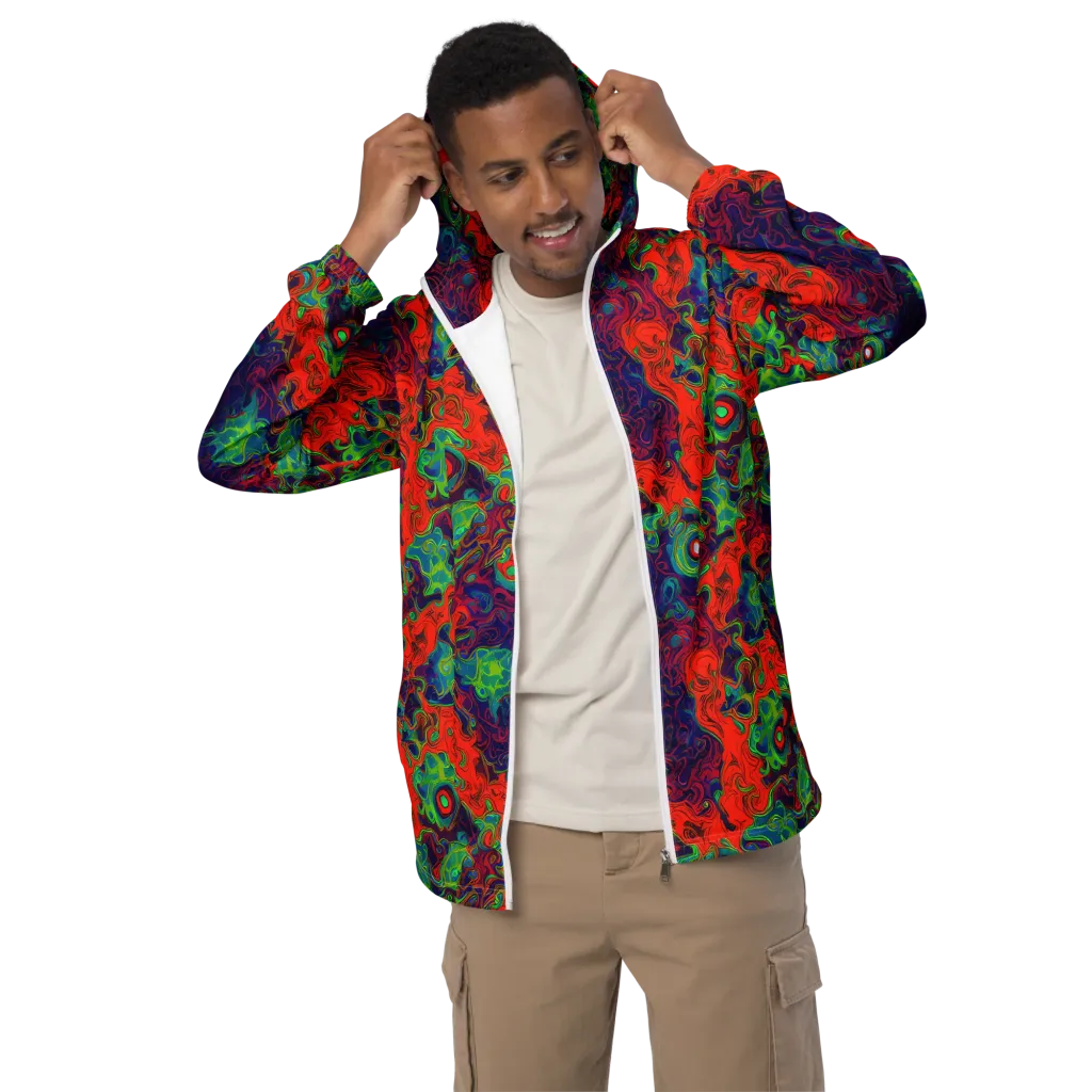 Inferno Ripple on Men's Windbreaker — Front