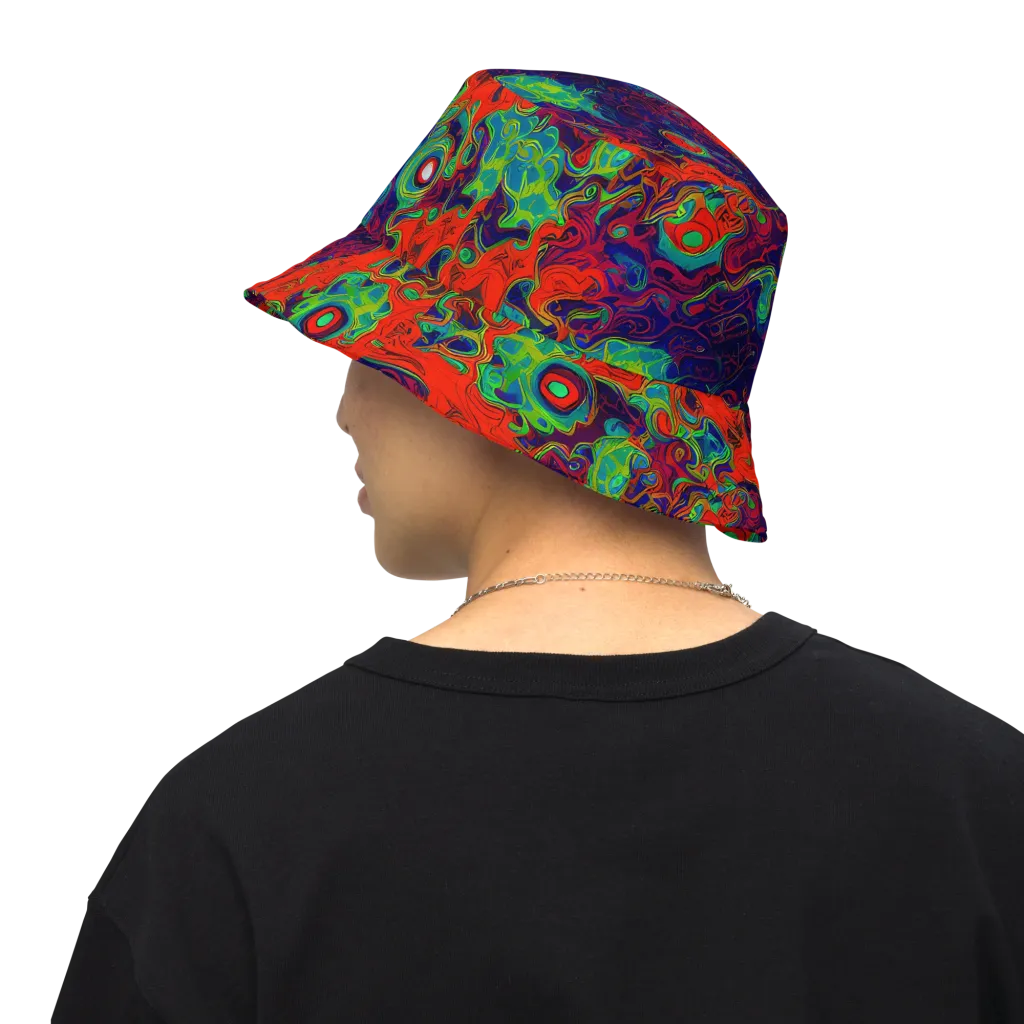 Inferno Ripple on Reversible Bucket Hat — Back Inside