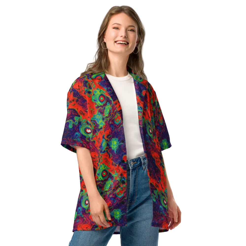 Inferno Ripple on Button Shirt — Front