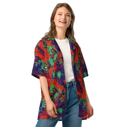Inferno Ripple on a Button Shirt