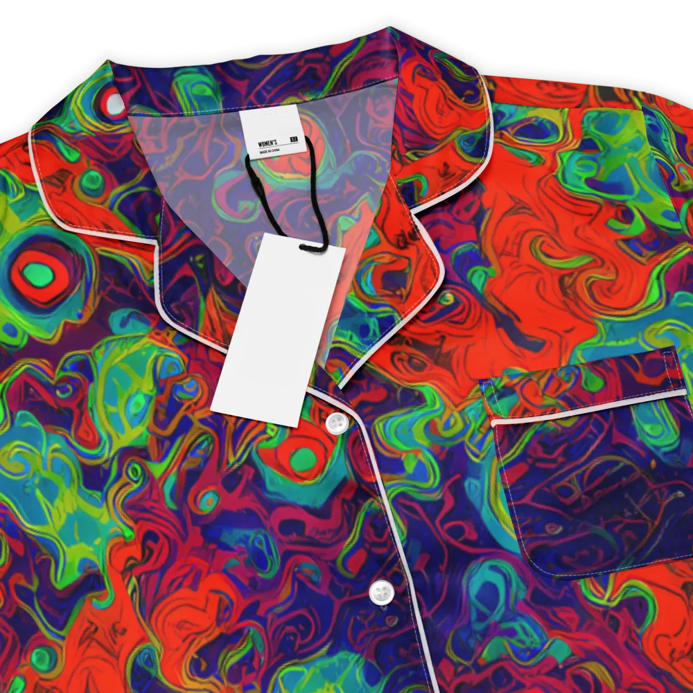 Inferno Ripple on Women's Short Sleeve Pajama Top — Product details