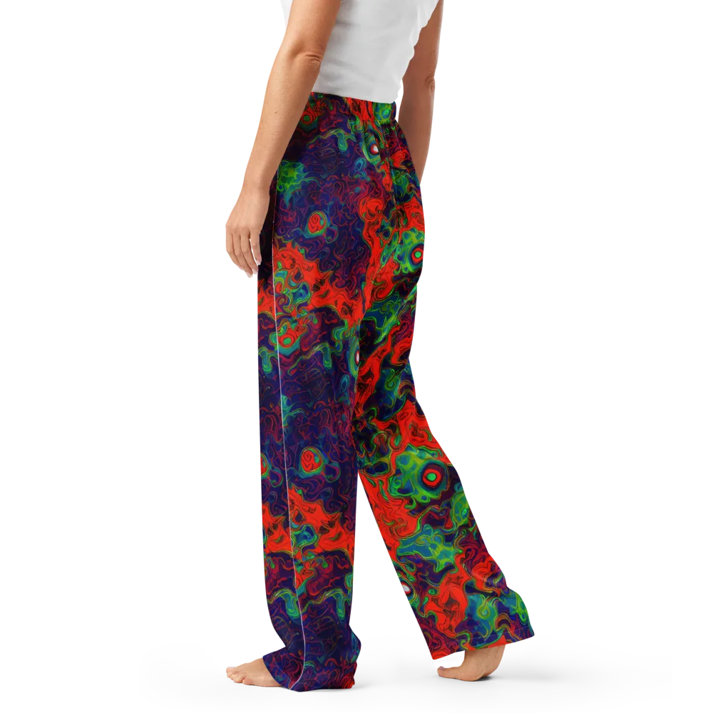 Inferno Ripple on Women's Pajama Pants — Left