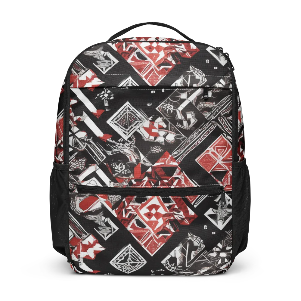 Crimson Cipher on Utility Backpack — Front