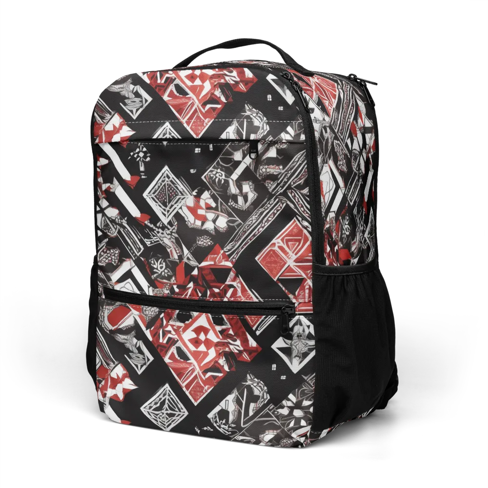 Crimson Cipher on Utility Backpack — Left Front