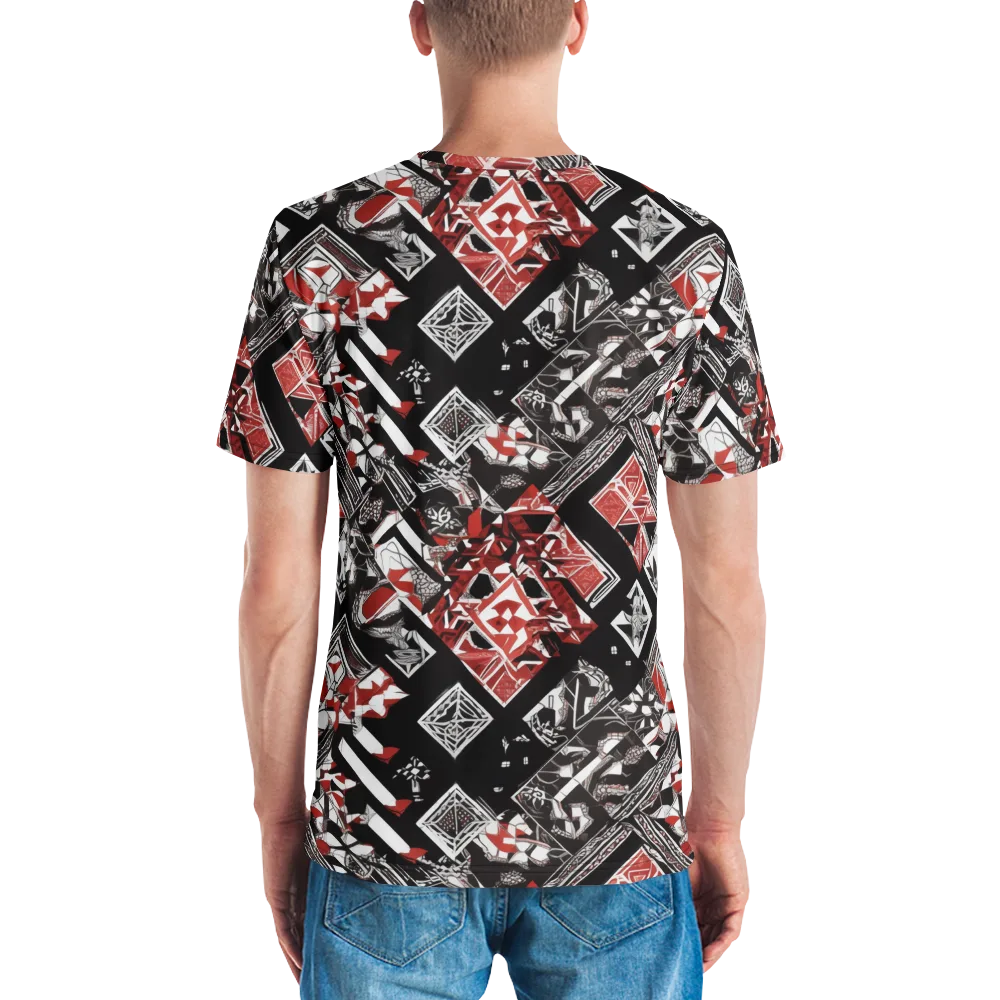 Crimson Cipher on Men's Crew Neck T-Shirt — Back