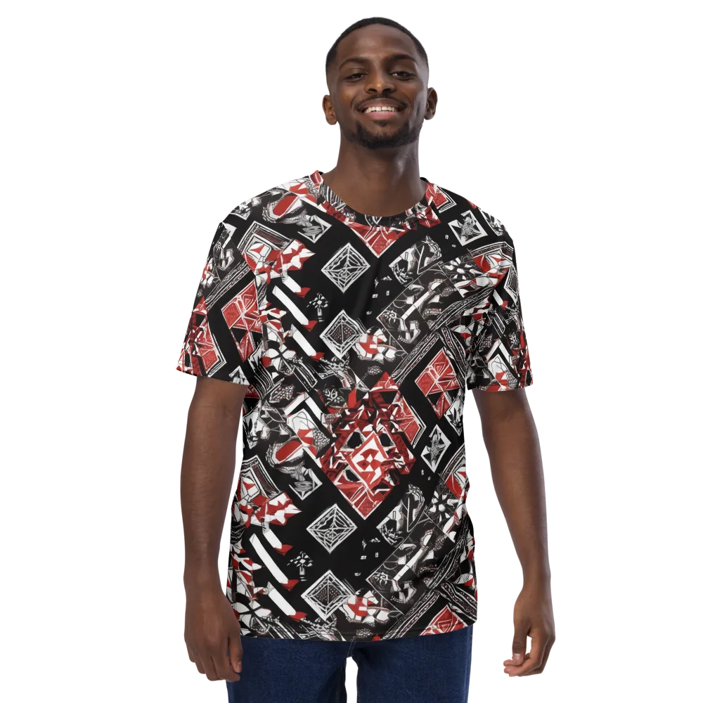 Crimson Cipher on Men's Crew Neck T-Shirt — Front