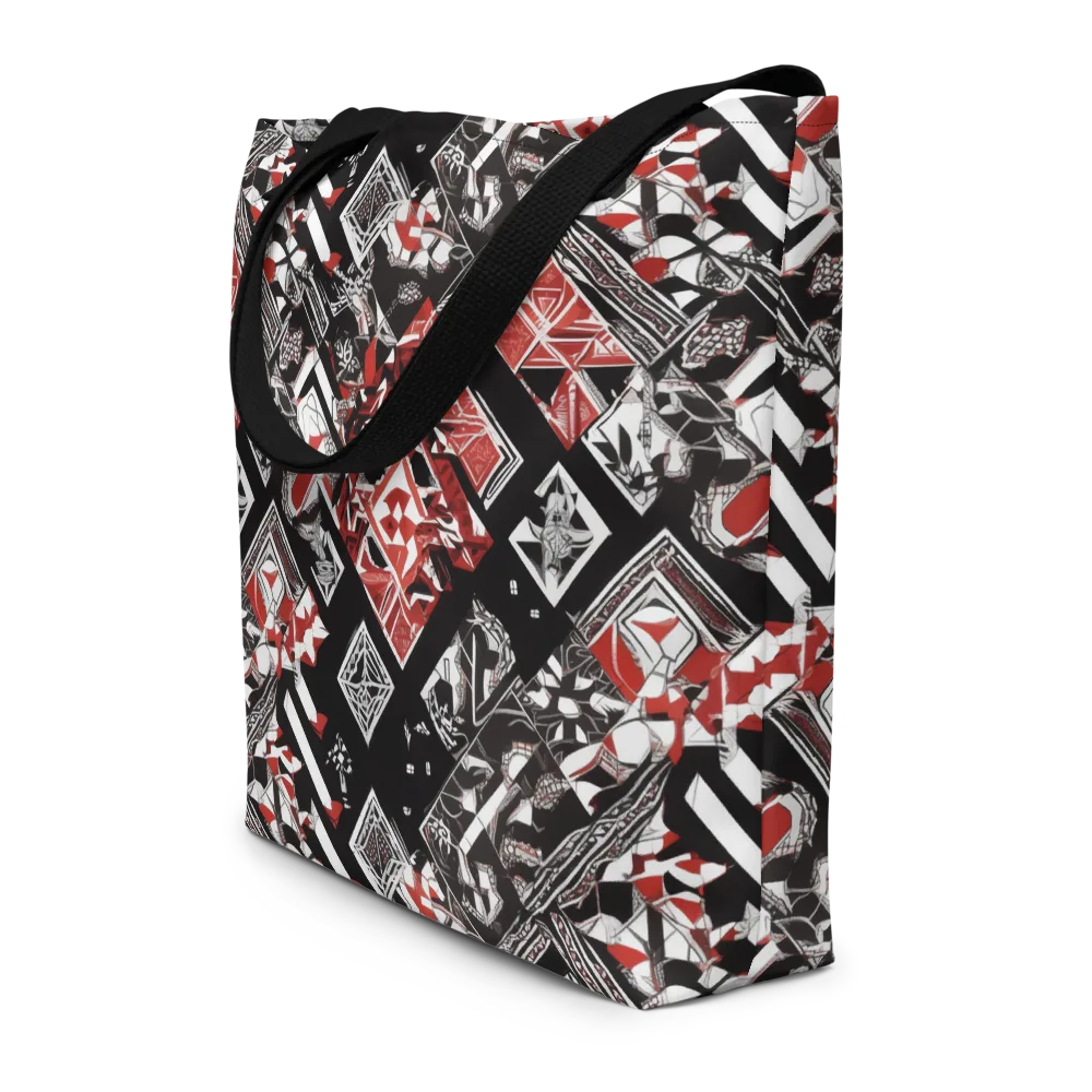 Crimson Cipher on Large Tote Bag W/ Pocket — Front
