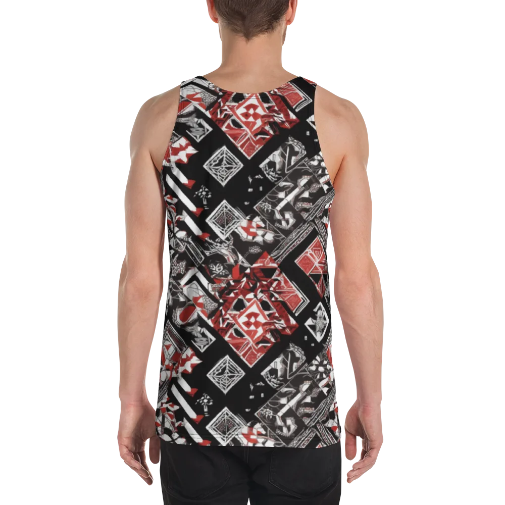Crimson Cipher on Men's Tank Top — Back