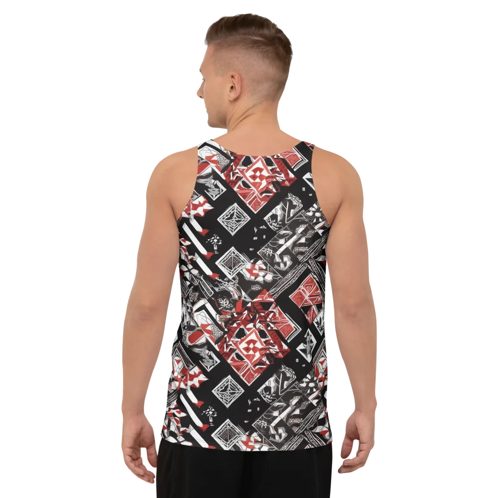 Crimson Cipher on Men's Tank Top — Back