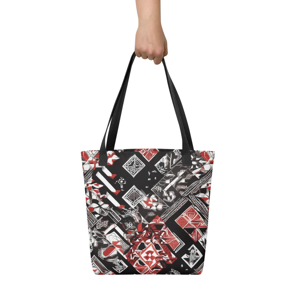 Crimson Cipher on Tote Bag — Front