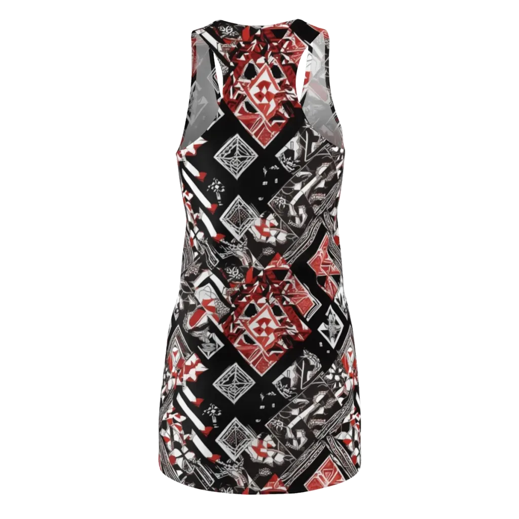 Crimson Cipher on Racerback Dress — Back