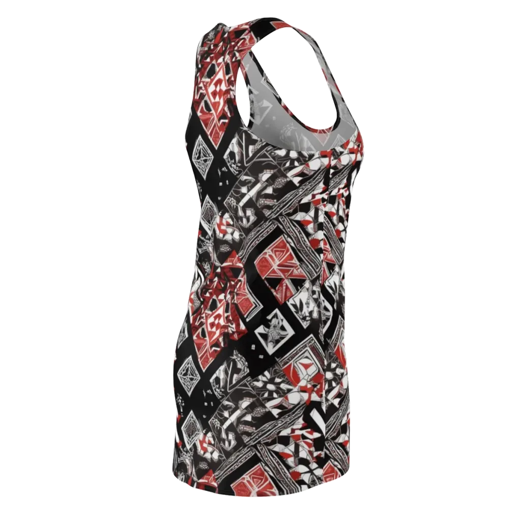 Crimson Cipher on Racerback Dress — Back Side
