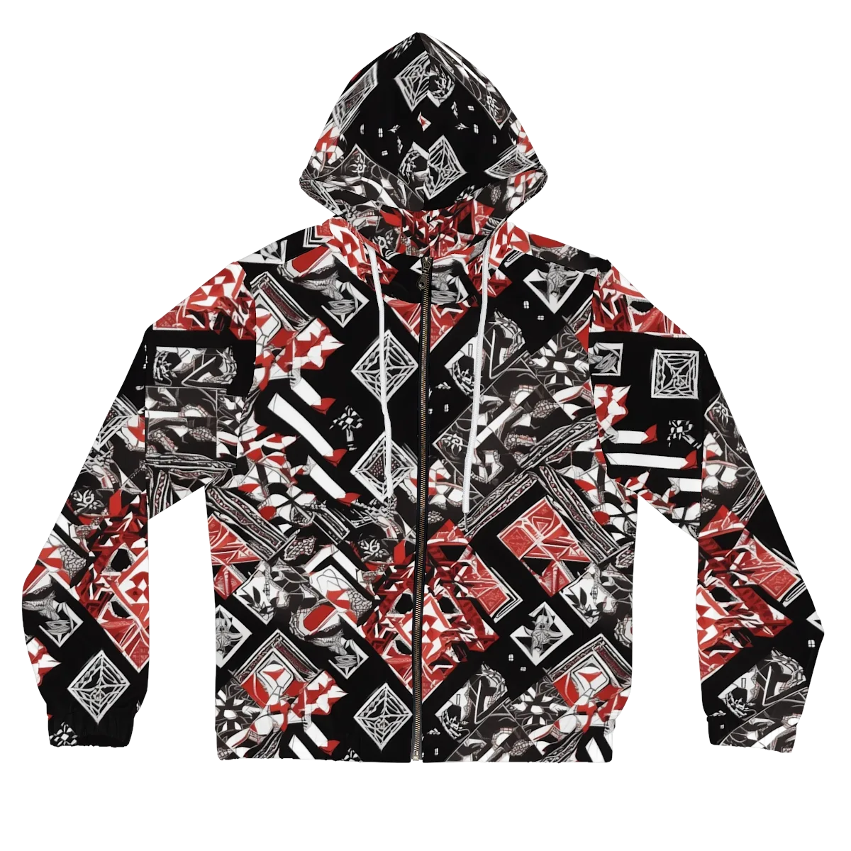 Crimson Cipher on Women's Full-Zip Hoodie — Front