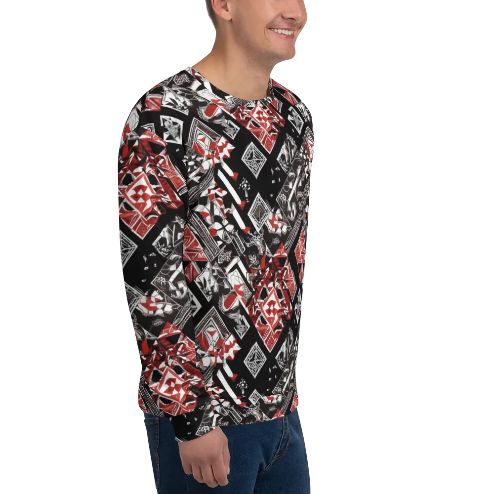 Crimson Cipher on Sweatshirt — Right Front