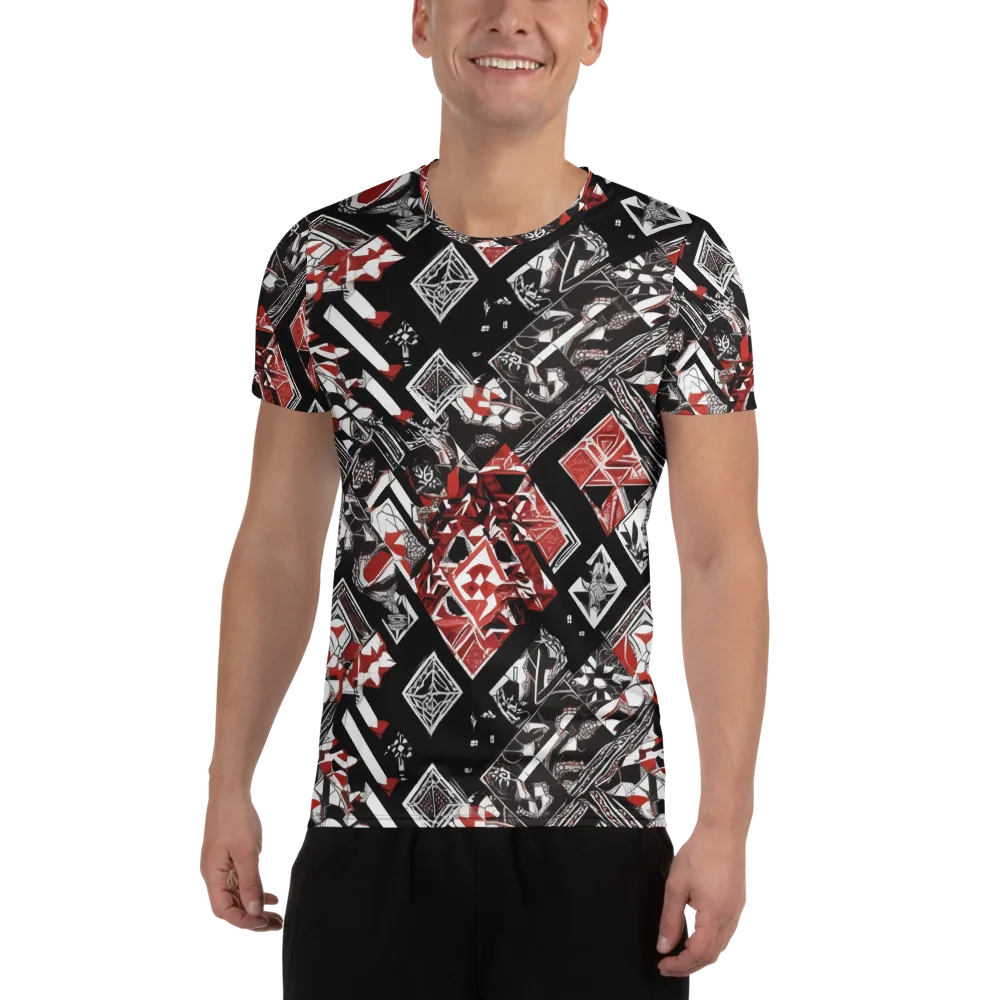 Crimson Cipher on Men's Athletic T-Shirt — Front