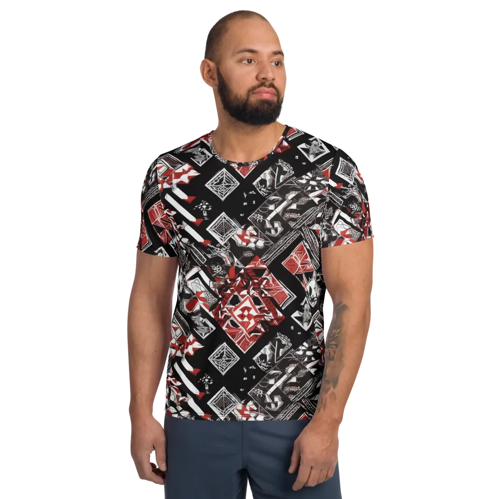 Crimson Cipher on Men's Athletic T-Shirt — Front