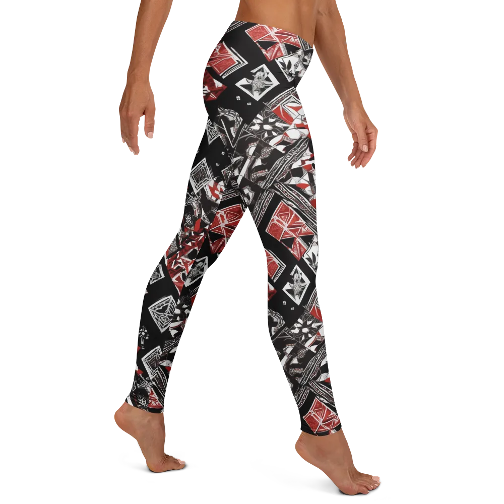 Crimson Cipher on Leggings — Right