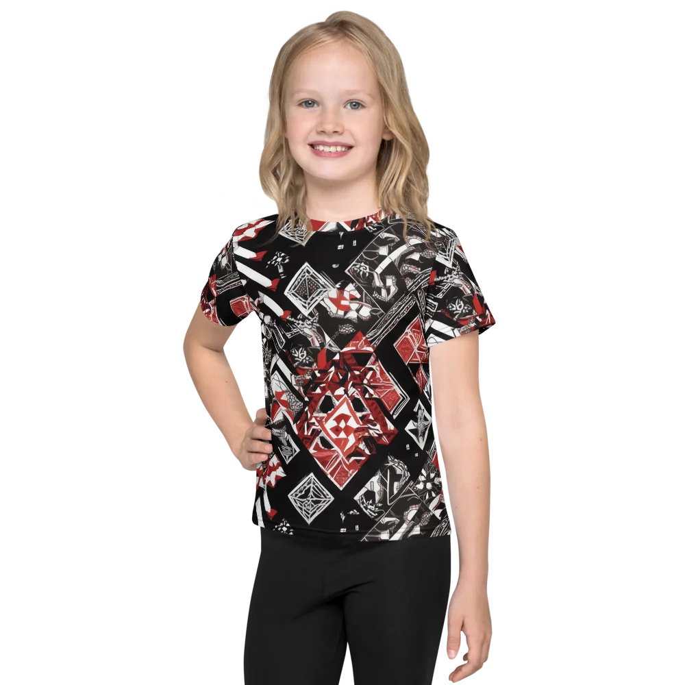 Crimson Cipher on Kids Crew Neck T-Shirt — Front
