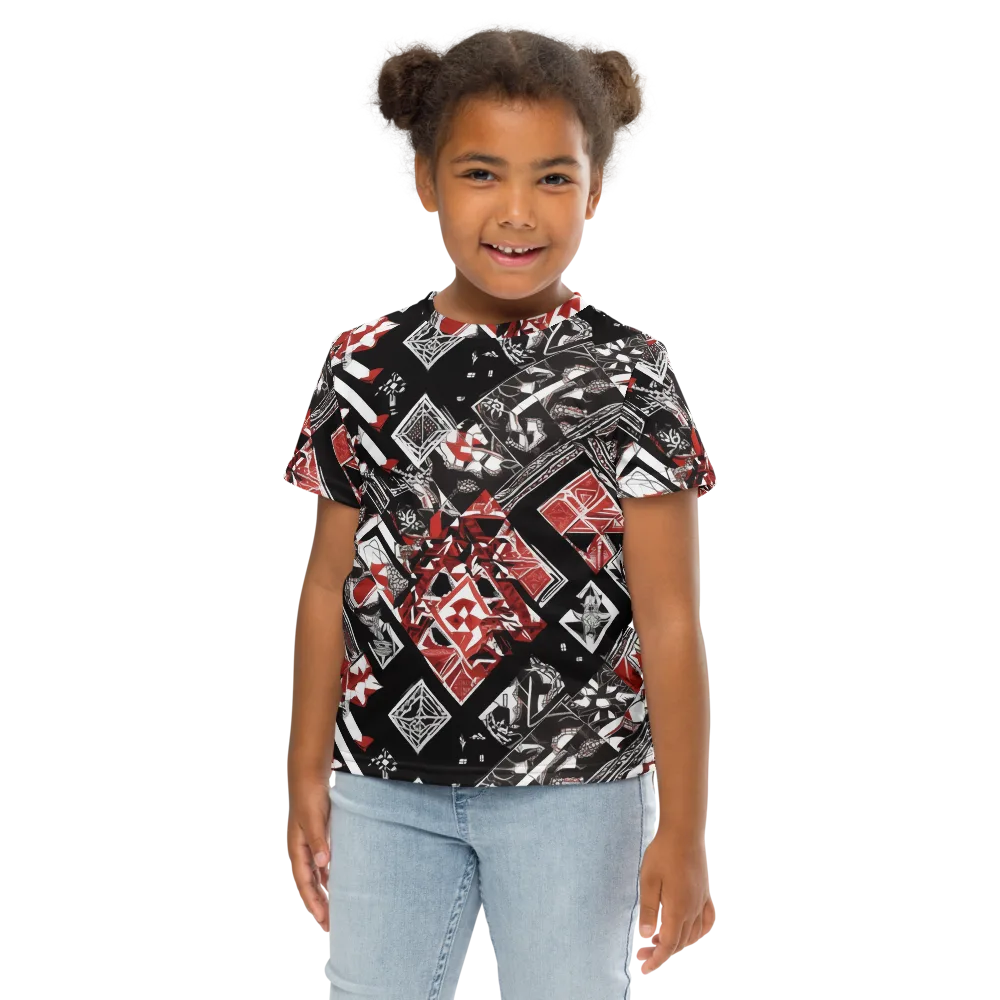 Crimson Cipher on Kids Crew Neck T-Shirt — Front