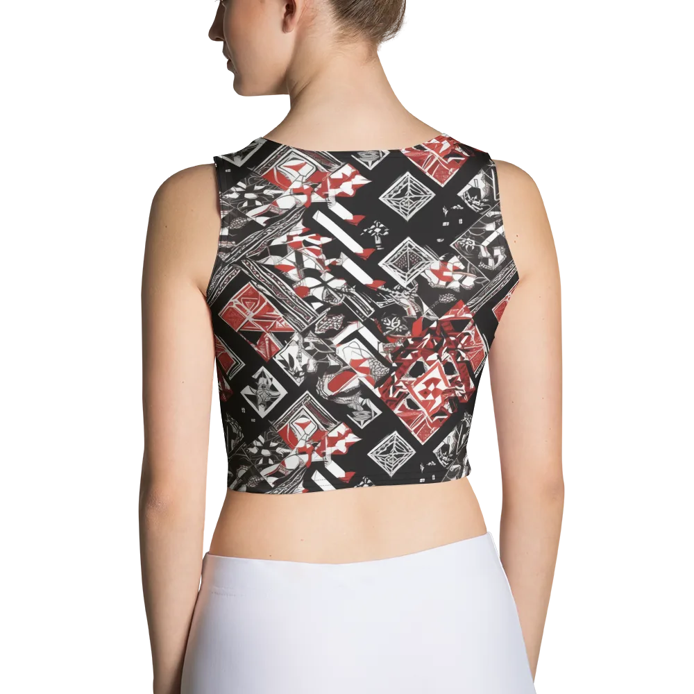 Crimson Cipher on Crop Top — Back