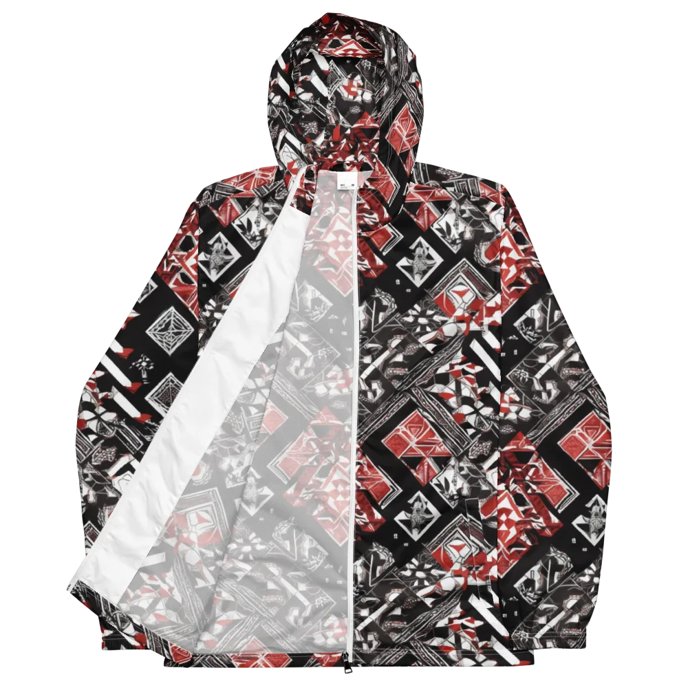 Crimson Cipher on Men's Windbreaker — Front