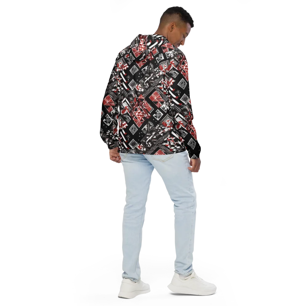 Crimson Cipher on Men's Windbreaker — Back