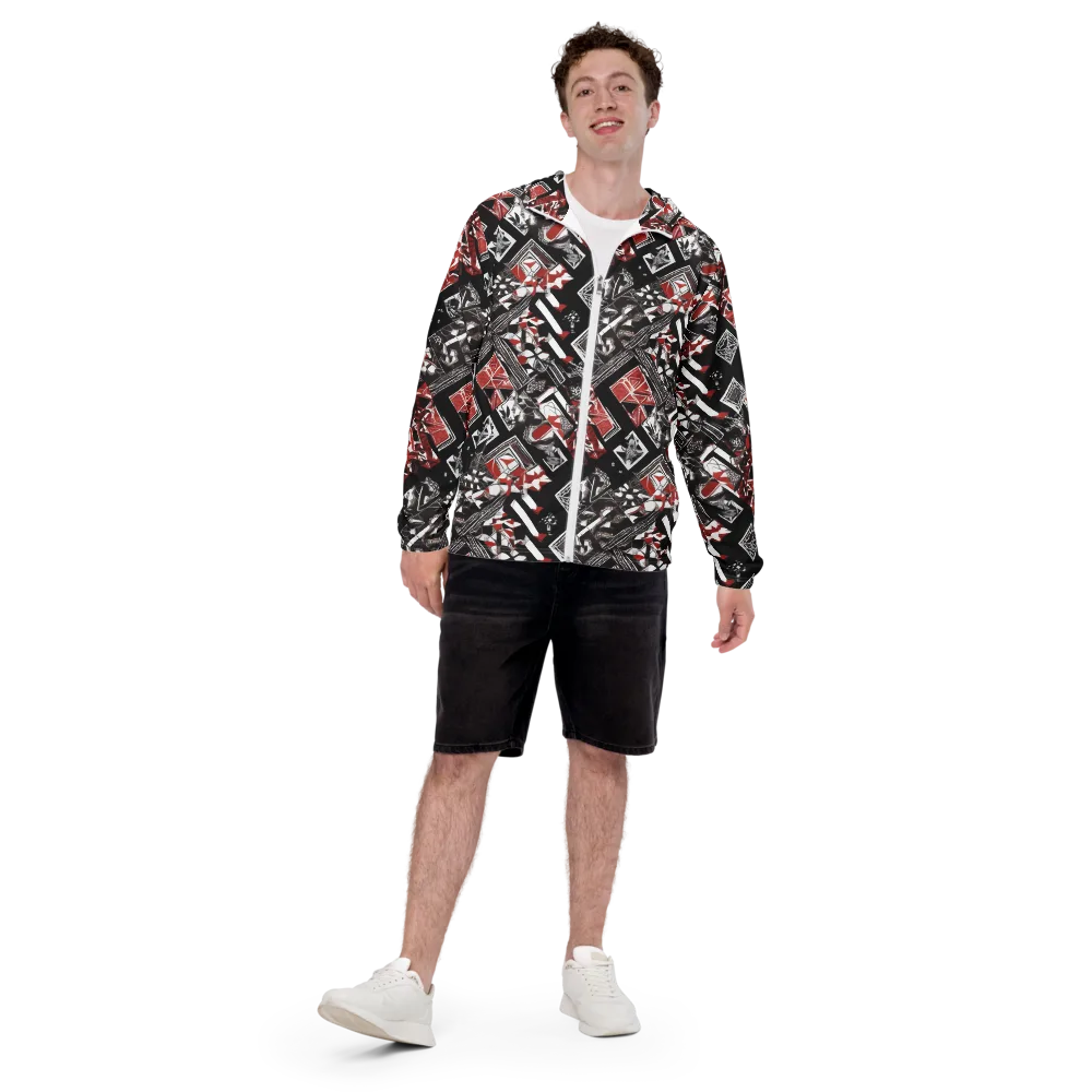 Crimson Cipher on Men's Windbreaker — Front