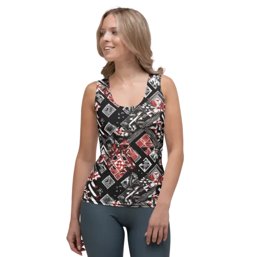 Crimson Cipher on a Women's Tank Top